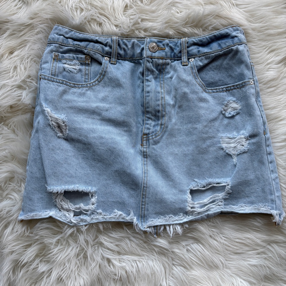 Forever21 light wash Jean skirt